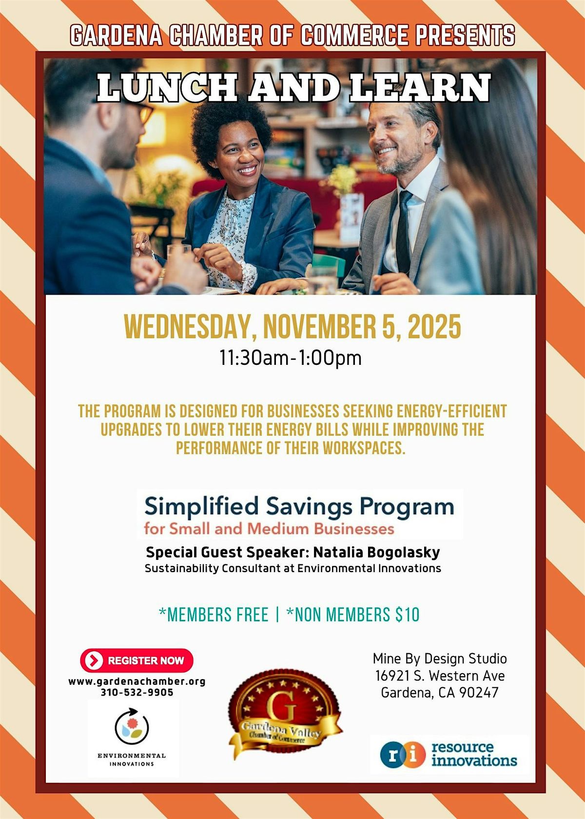 Gardena Chamber - Simplified Savings Program Lunch & Learn, 5 November | Event in Gardena | AllEvents