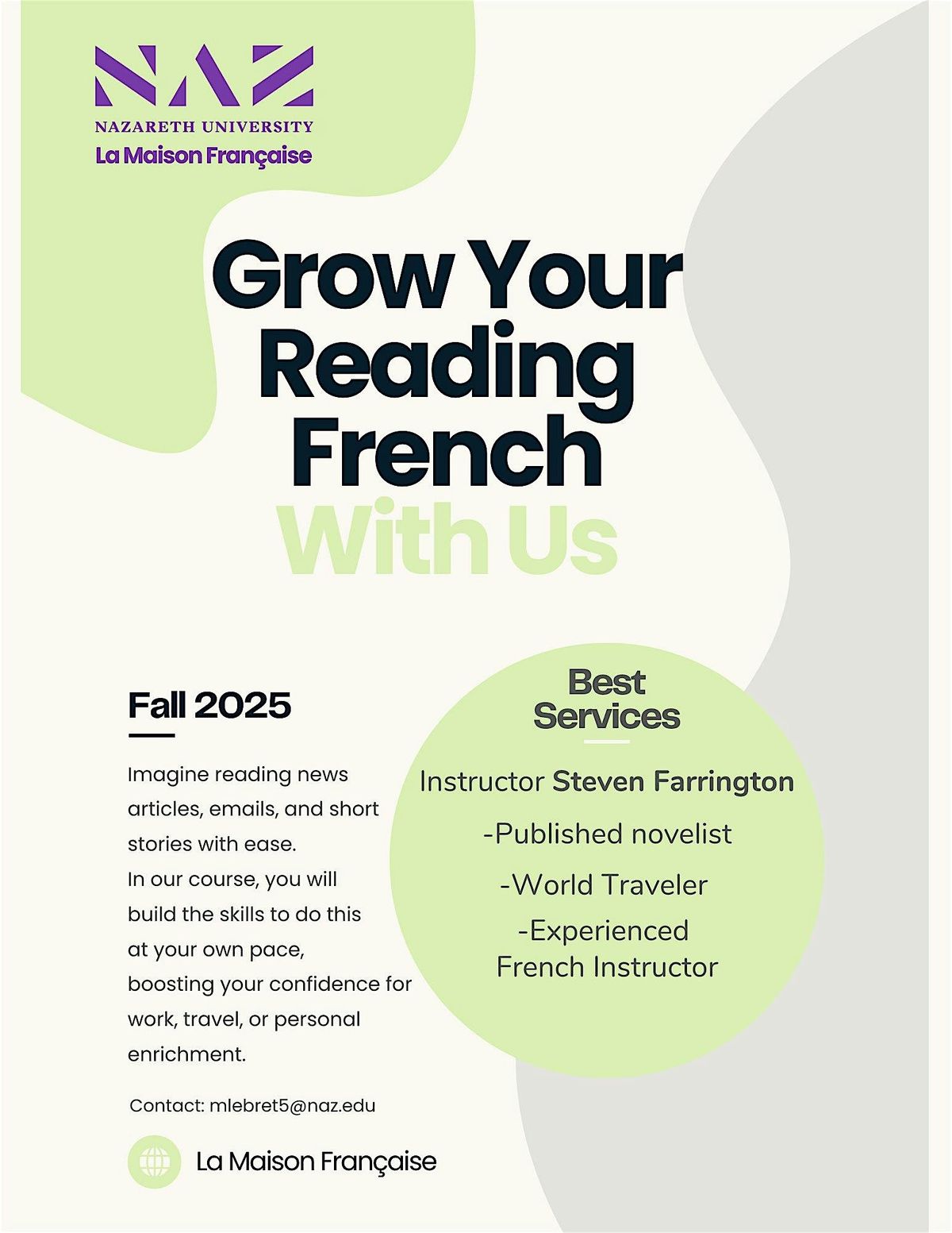 French Reading Course Advanced I - Fall 2025, 17 September | Event in Rochester | AllEvents