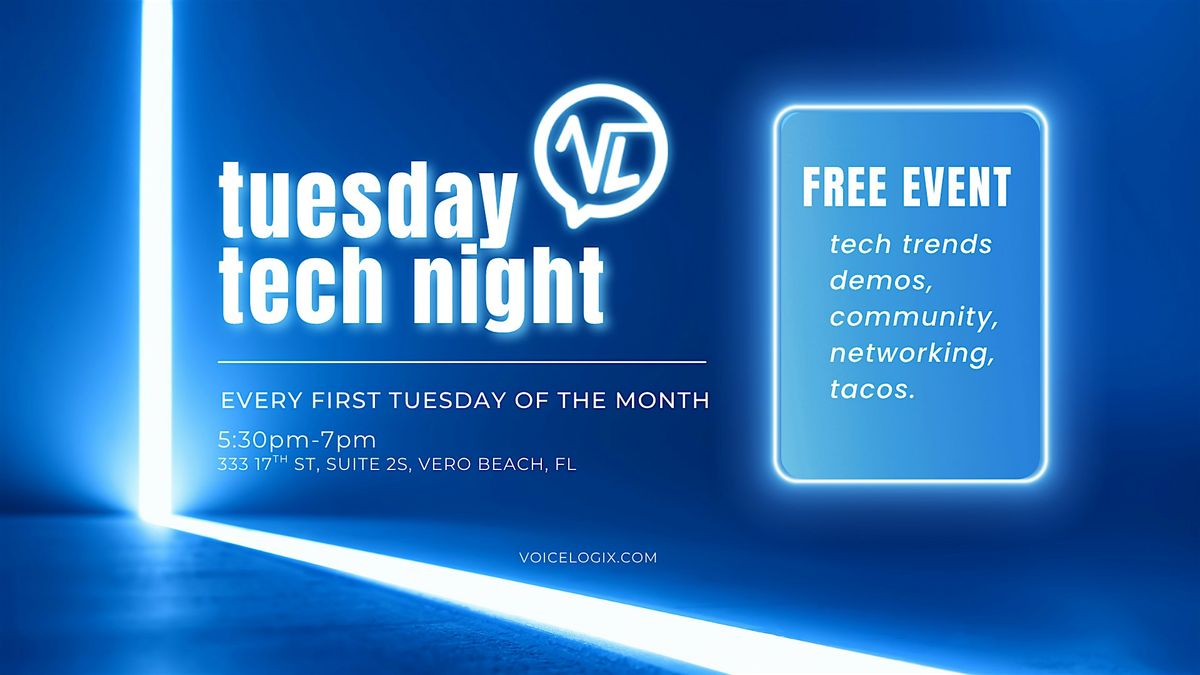 Tuesday Tech Night: Tacos, Tech, & Trends, 1 July | Event in Vero Beach | AllEvents
