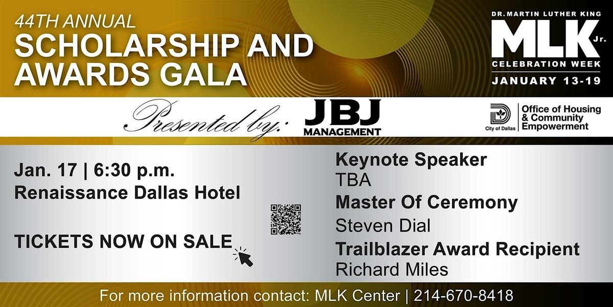 2026 Dr. Martin Luther King, Jr. Scholarship & Awards Gala, 17 January | Event in Dallas | AllEvents