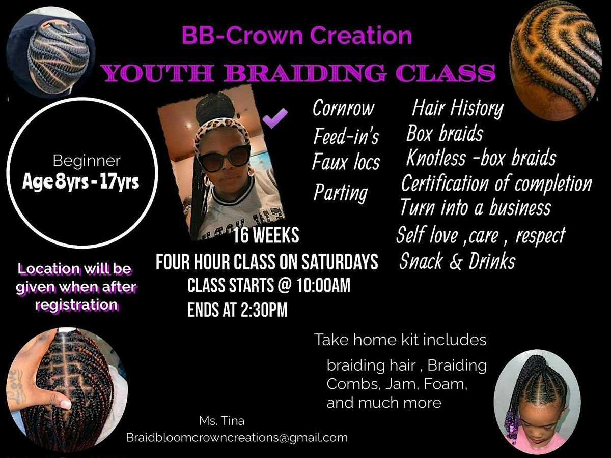 Braid & Bloom Crown Creations (Youth Hair Braiding Class) FREE, 2 August | Event in Brooklyn | AllEvents