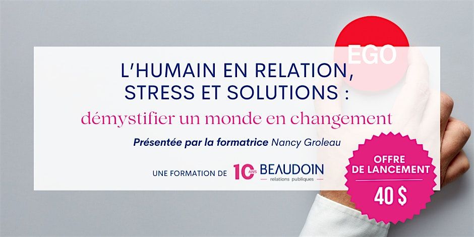 L'humain en relation, stress et solutions, 20 November | Event in Trois-Rivières | AllEvents