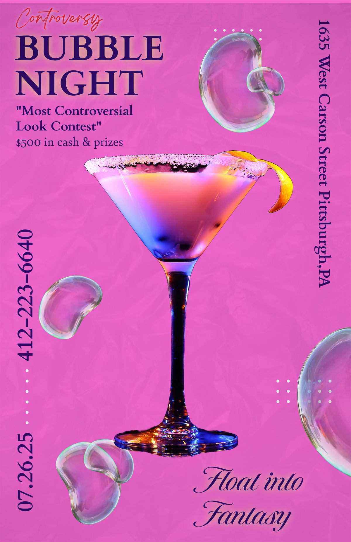 ✨ Controversy Presents: BUBBLE NIGHT ✨ Float into Fantasy, 26 July | Event in Pittsburgh | AllEvents