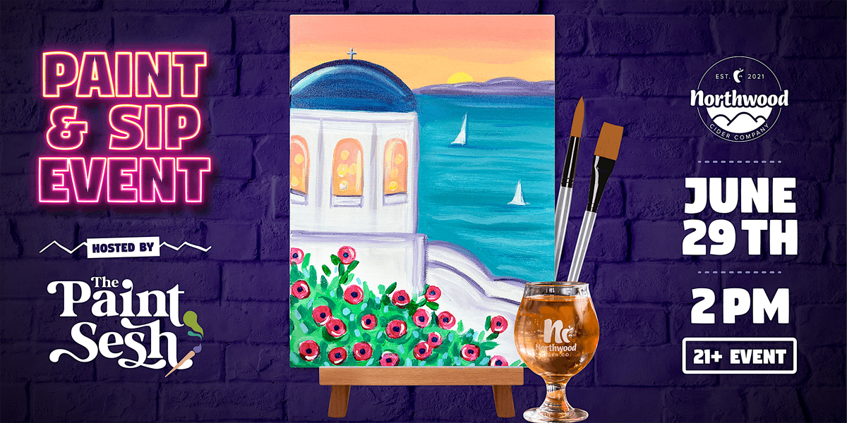 Paint & Sip Painting Event in Cincinnati, OH – “Santorini Greece”, 29 June | Event in Cincinnati