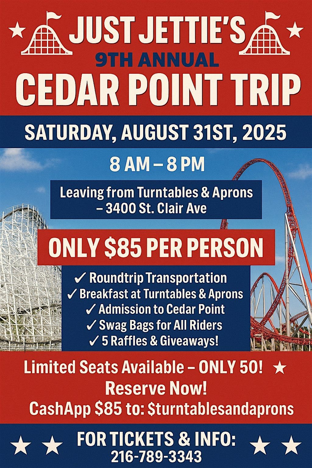 Just Jettie's 9th Annual Cedar point Trip, 31 August | Event in Sandusky | AllEvents
