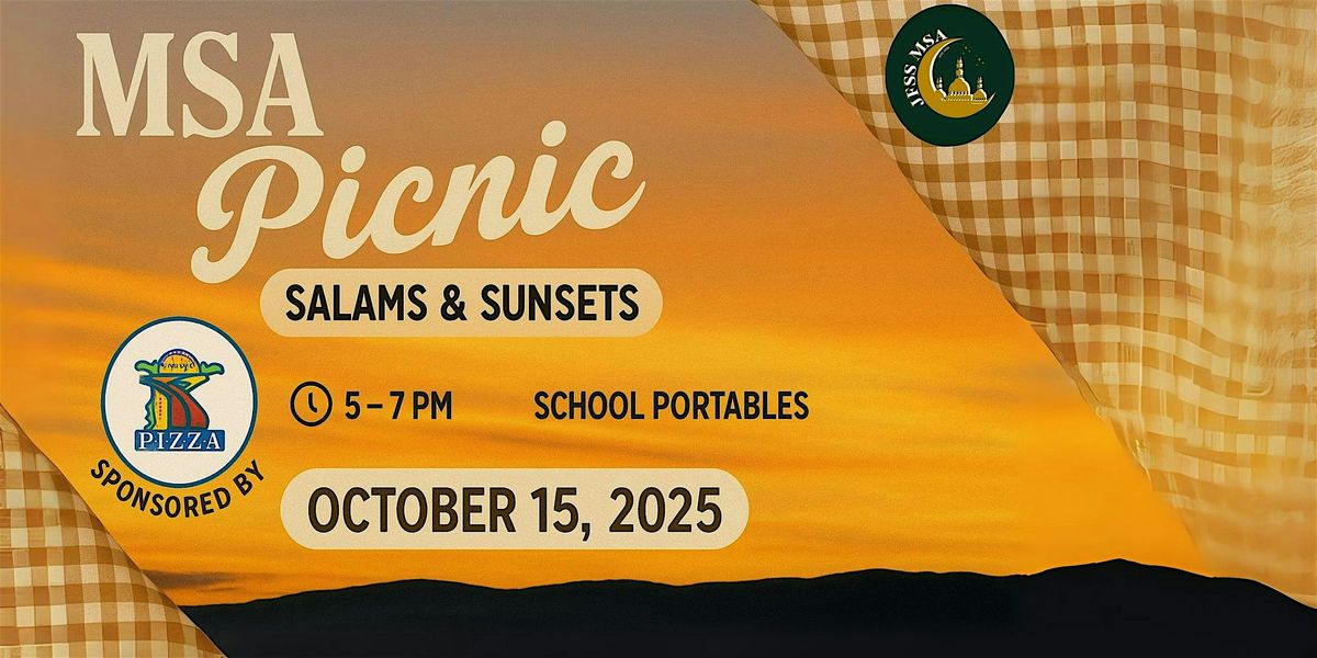 JFSS MSA Picnic - Salams and Sunsets, 15 October | Event in Mississauga | AllEvents