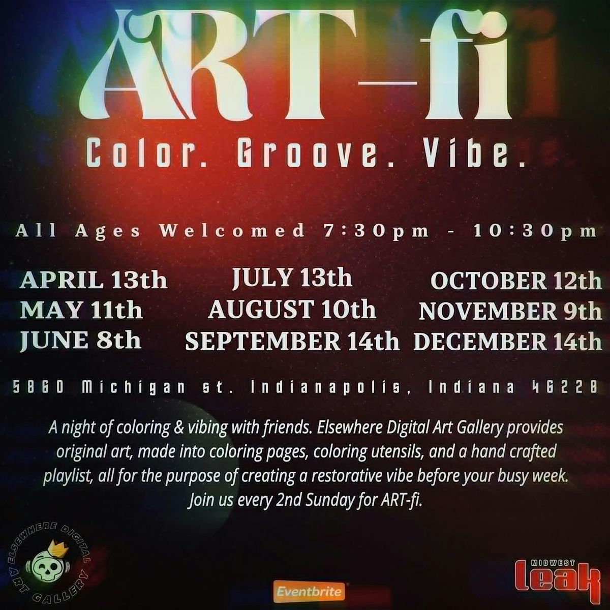 Art-Fi: Color. Groove. Vibe., 8 June | Event in Indianapolis | AllEvents