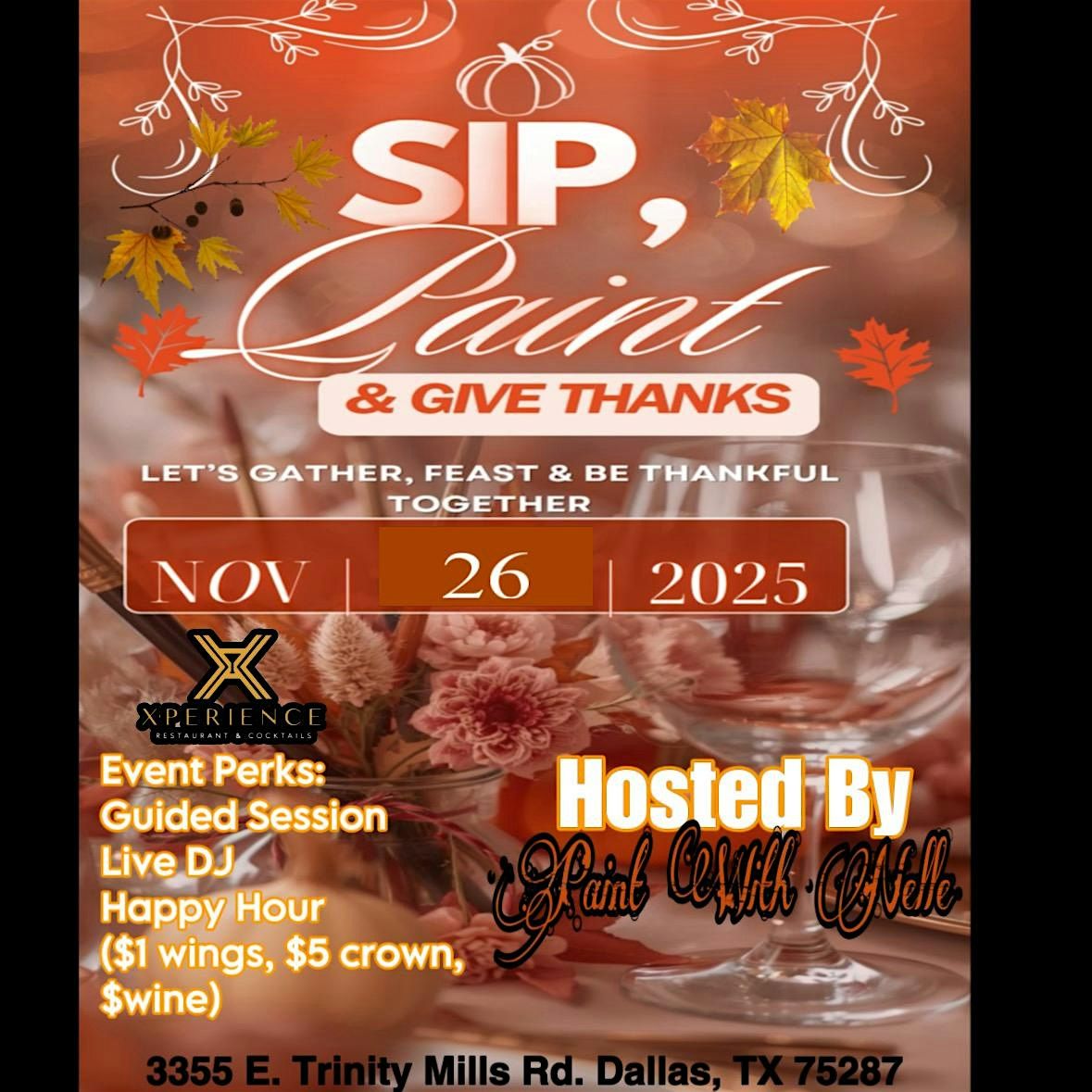 Sip, Paint &Give Thanks | Event in Dallas | AllEvents