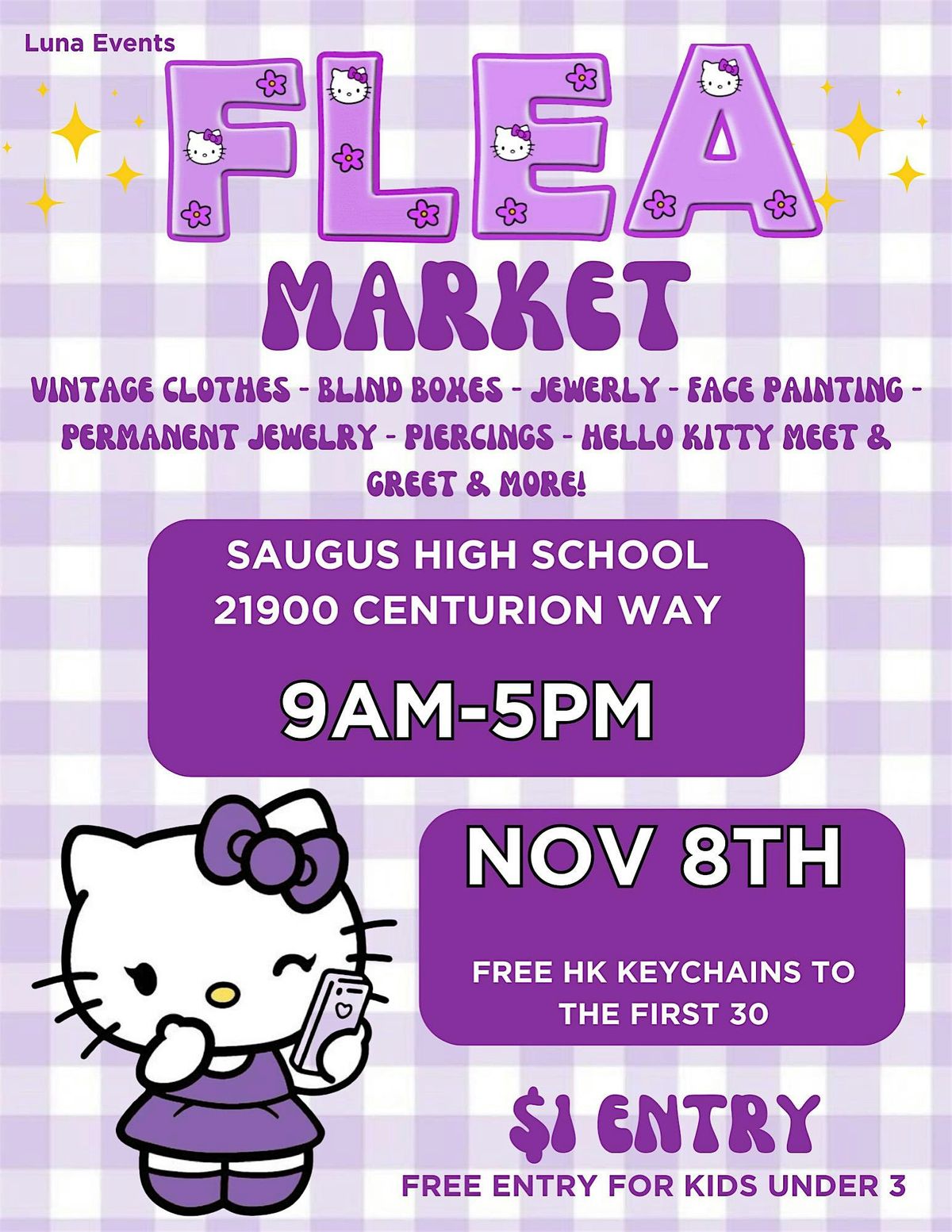 Hello Kitty Flea Market, 8 November | Event in Santa Clarita | AllEvents