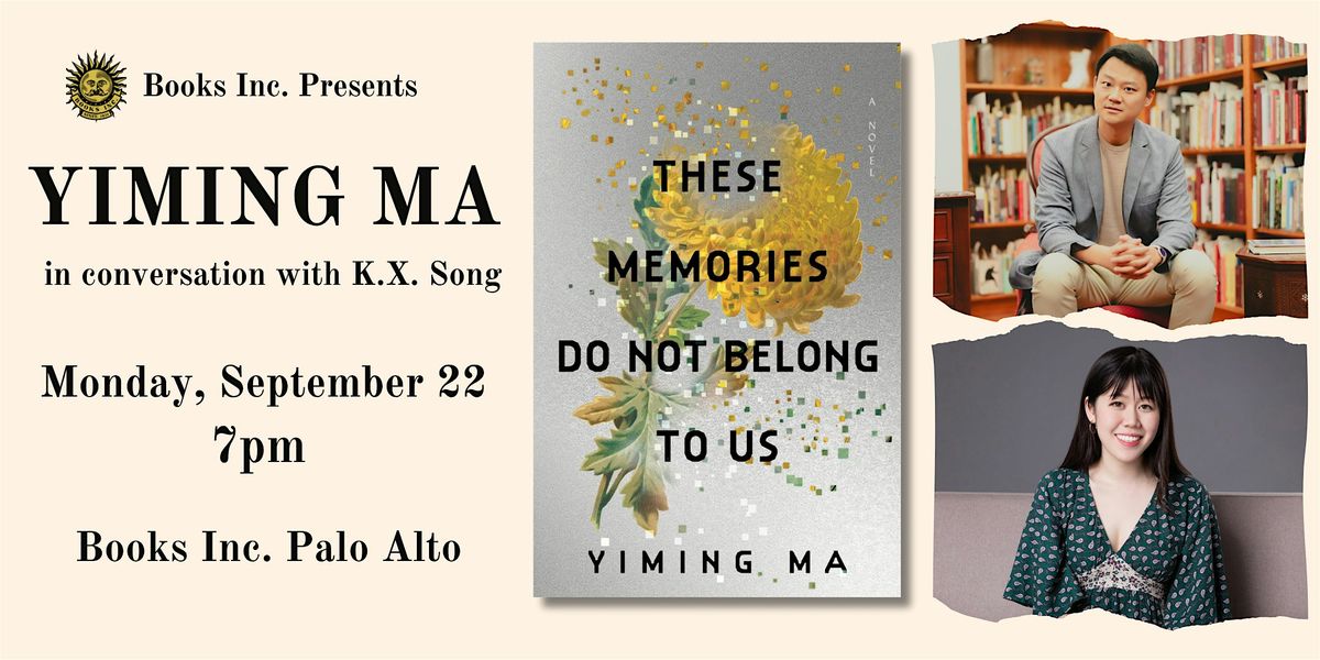 YIMING MA at Books Inc. Palo Alto, 22 September | Event in Palo Alto | AllEvents