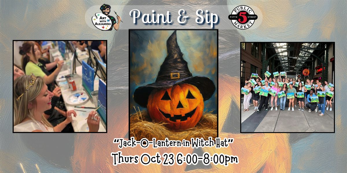 Paint & Sip at 5th St Alley “Jack-O-Lantern in Witch Hat”, 23 October | Event in Eugene | AllEvents