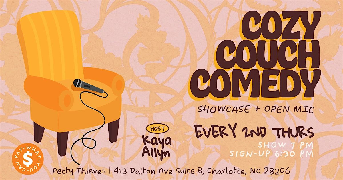 Cozy Couch Comedy: Showcase + Open Mic | Event in Charlotte | AllEvents