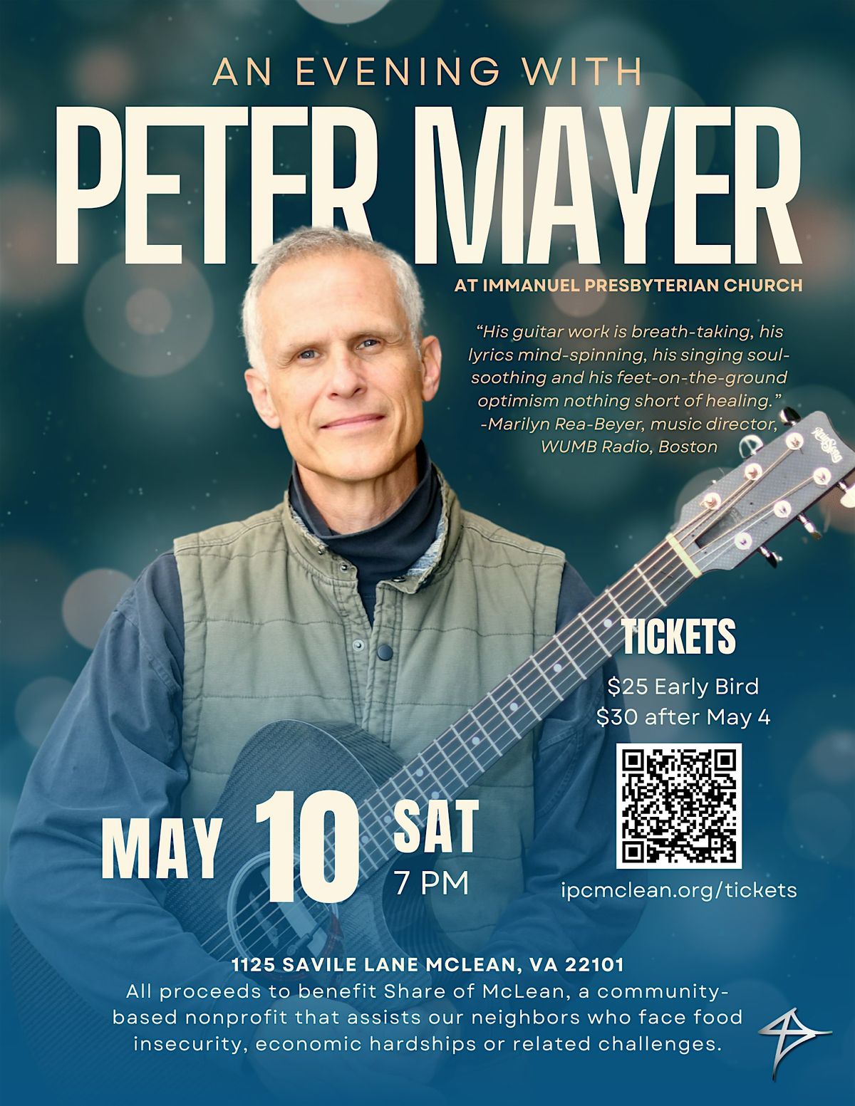 Peter Mayer - Live at Immanuel!, 10 May | Event in McLean | AllEvents