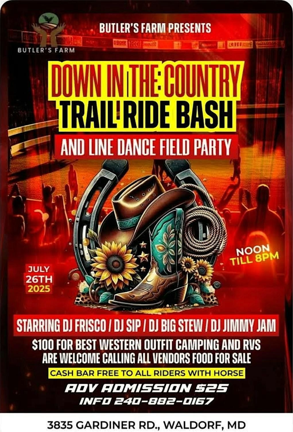 Butlers Farm Presents Trail Ride & Line Dance Field Party!, Butler's ...