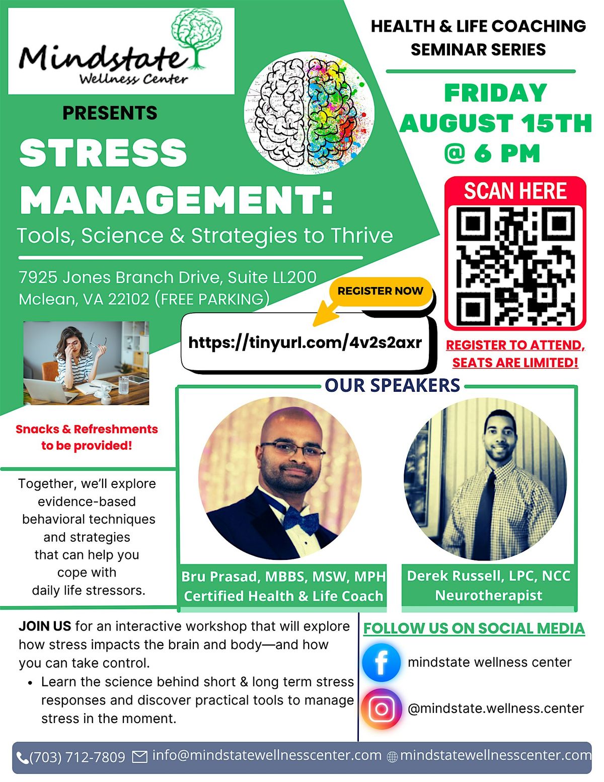 Stress Management: Tools, Science, and Strategies to Thrive, 15 August | Event in Tysons | AllEvents