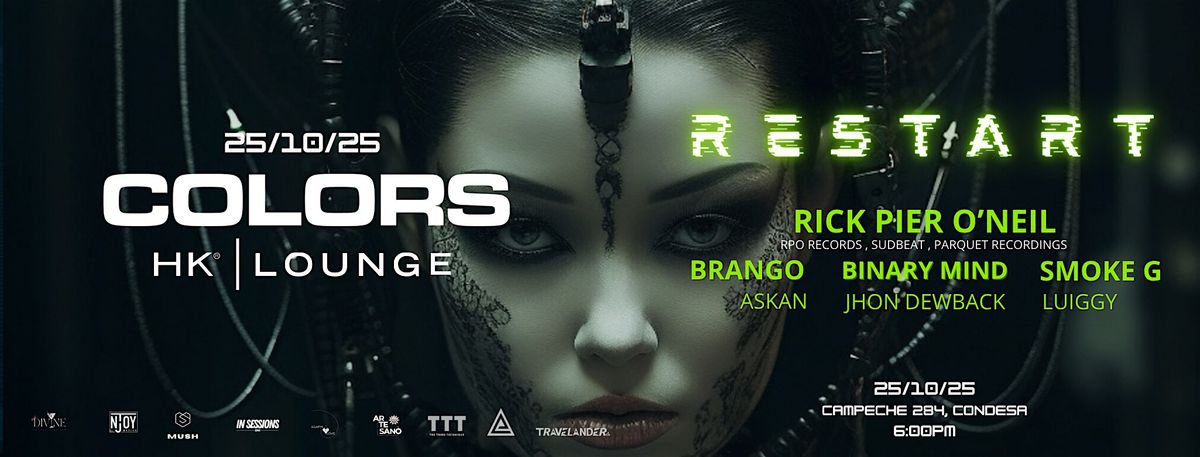 RICK PIER O'NEIL  AT RESTART  BY COLORS LABEL, 25 October | Event in Ciudad de México | AllEvents