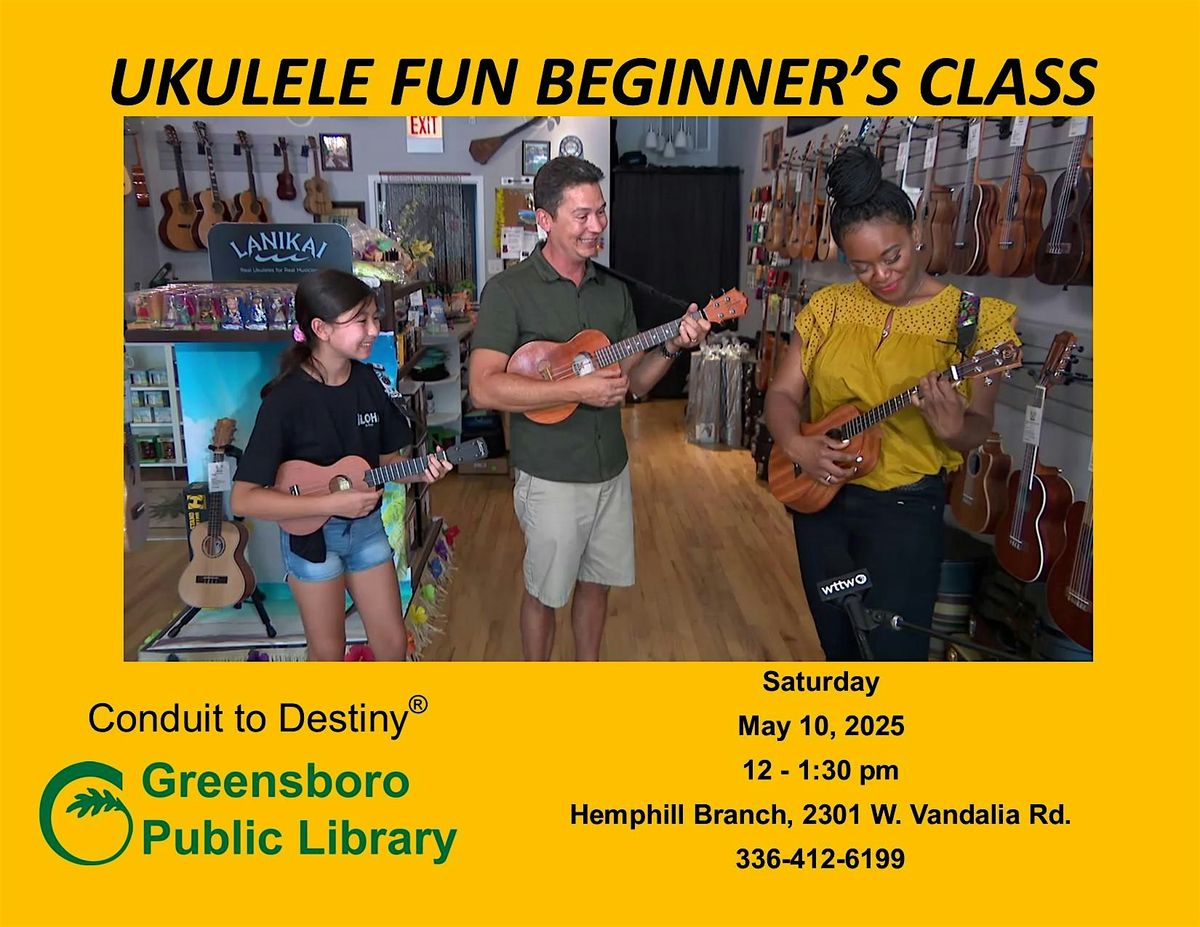 Ukulele Fun Beginner's Class, 10 May | Event in Greensboro | AllEvents