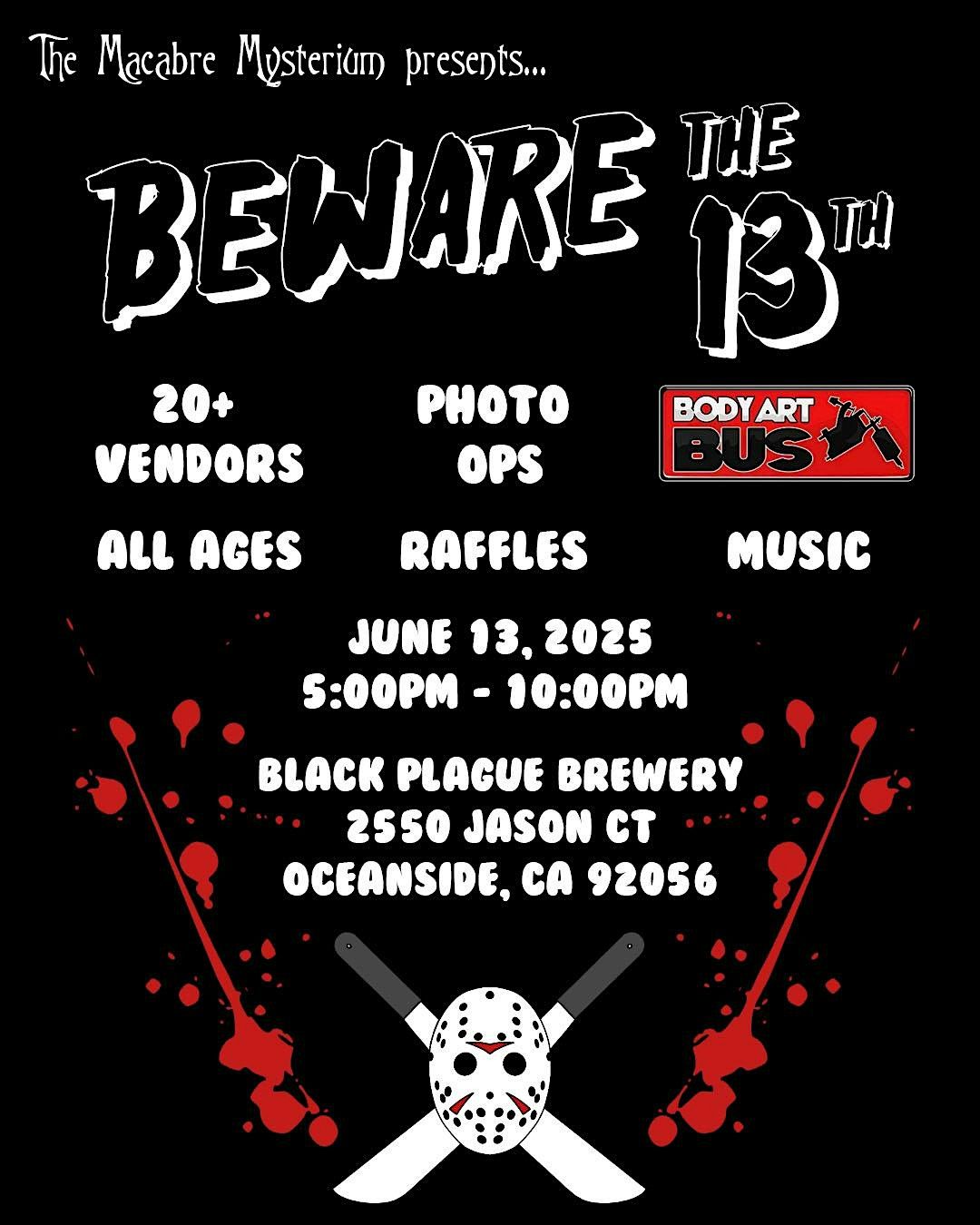 Beware The 13th, 13 June | Event in Oceanside | AllEvents