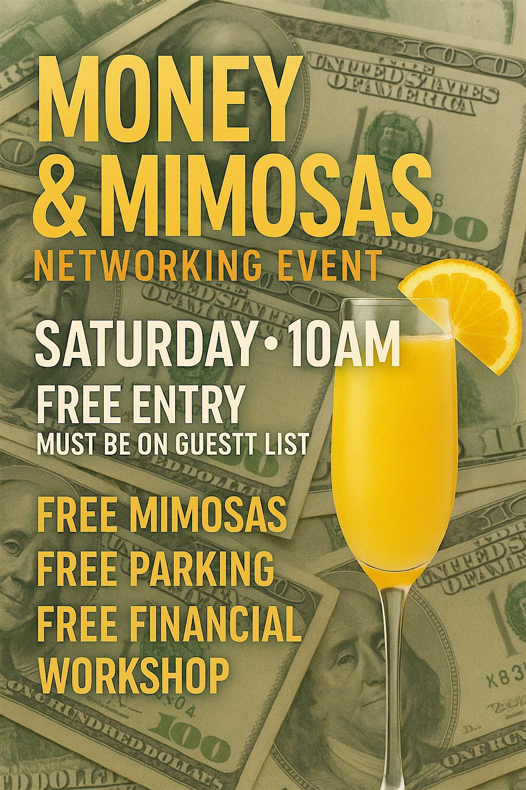 MONEY & MIMOSAS SATURDAY! (NETWORKING & FINANCIAL WORKSHOP) FREE W/RSVP, 24 May | Event in Norcross
