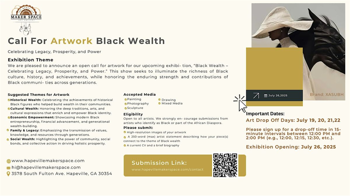 Call For Artwork Black Wealth, 26 July | Event in Atlanta | AllEvents