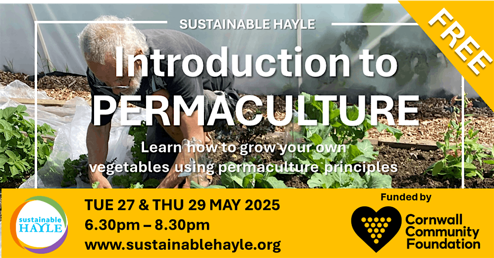 Introduction to permaculture - 2x Evenings, 27 May | Event in Hayle | AllEvents