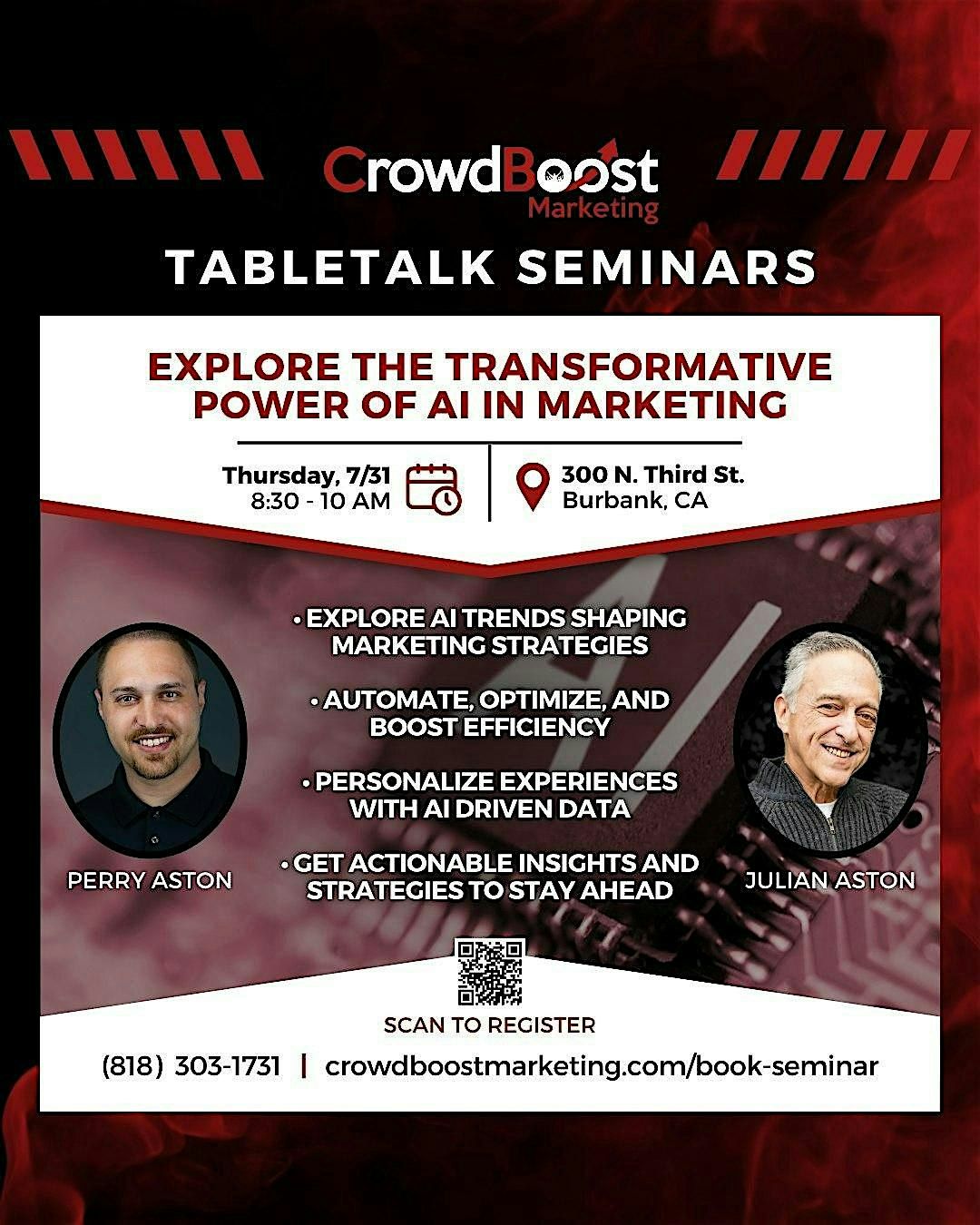 TableTalk Seminar: Explore the Transformative Power of AI in Marketing, 31 July | Event in Burbank | AllEvents