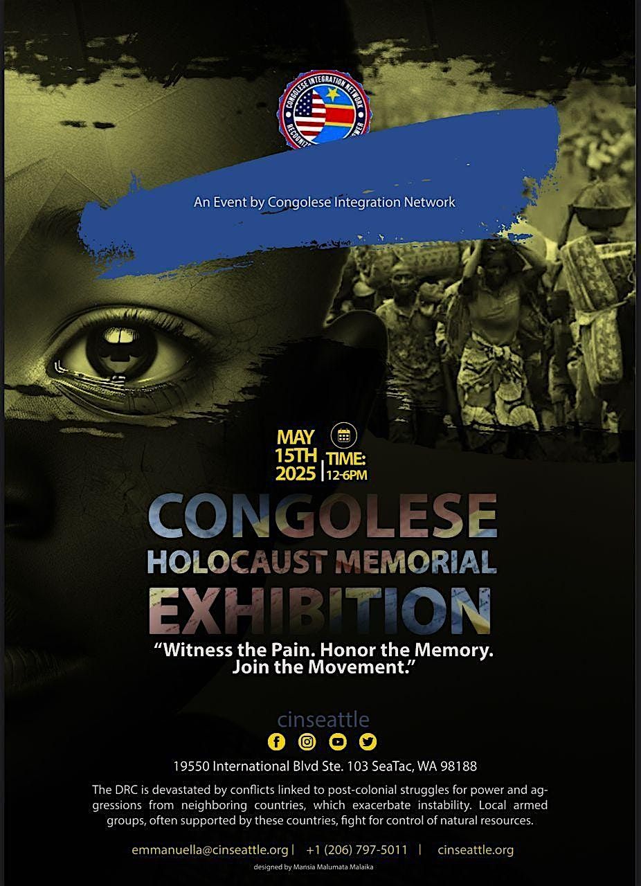 Congolese Holocaust Memorial Exhibition, 15 May | Event in SeaTac | AllEvents