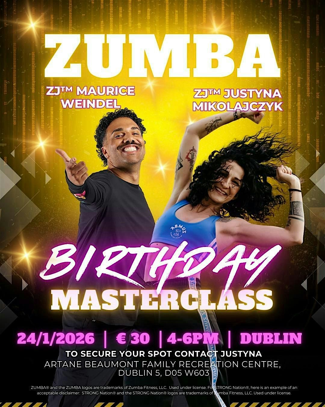 ZUMBA PARTY with ZJ Maurice & ZJ Justy, 24 January | Event in Dublin | AllEvents