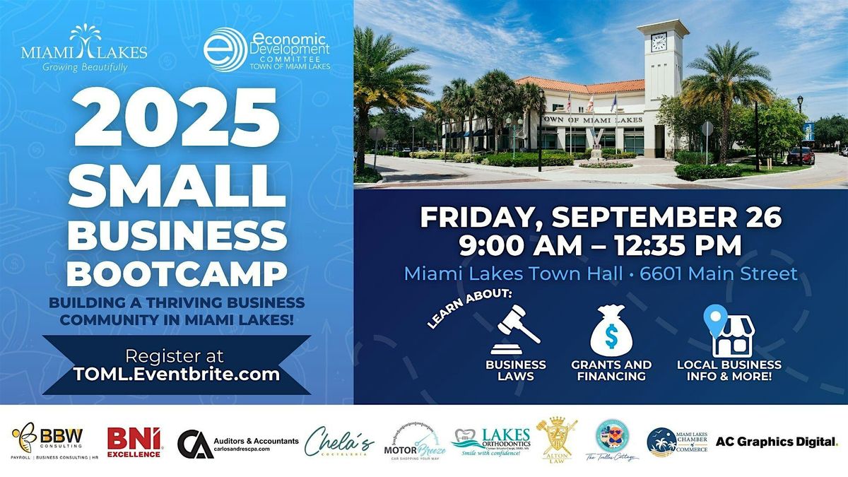 2025 Small Business Bootcamp, 26 September | Event in Miami Lakes | AllEvents