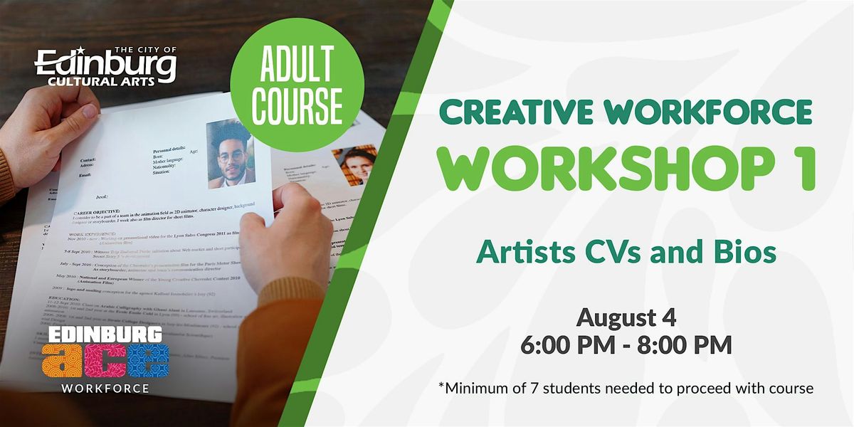 Creative Workforce: Workshop 1- Artist CVs and Bios, 4 August | Event in Edinburg | AllEvents