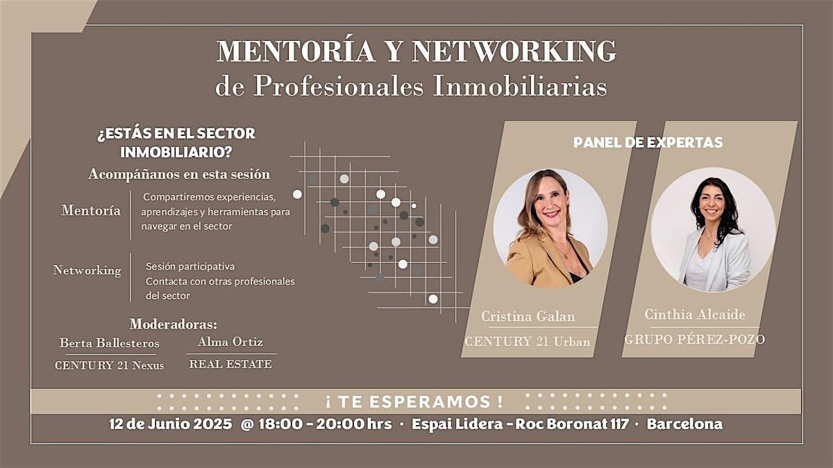 MENTORIA Y NETWORKING DE PROFESIONALES INMOBILIARIAS, 12 June | Event in Barcelona | AllEvents