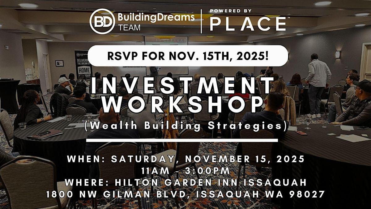 Wealth Building Strategies, 15 November | Event in Issaquah | AllEvents