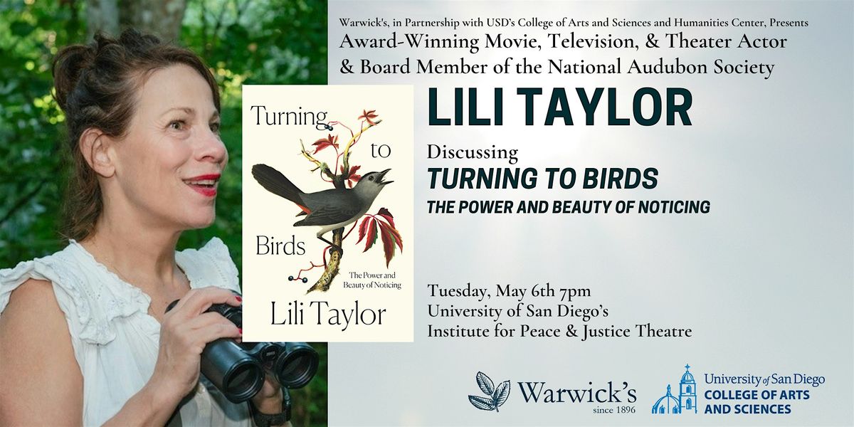 Lili Talyor discussing TURNING TO BIRDS, 6 May | Event in San Diego | AllEvents