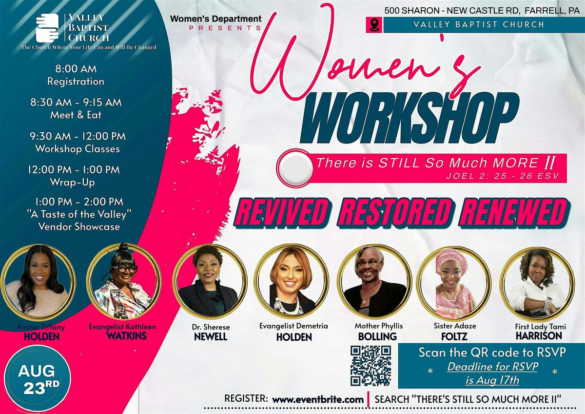 "There's STILL So Much More II" - Women's Conference, 23 August | Event in Farrell | AllEvents