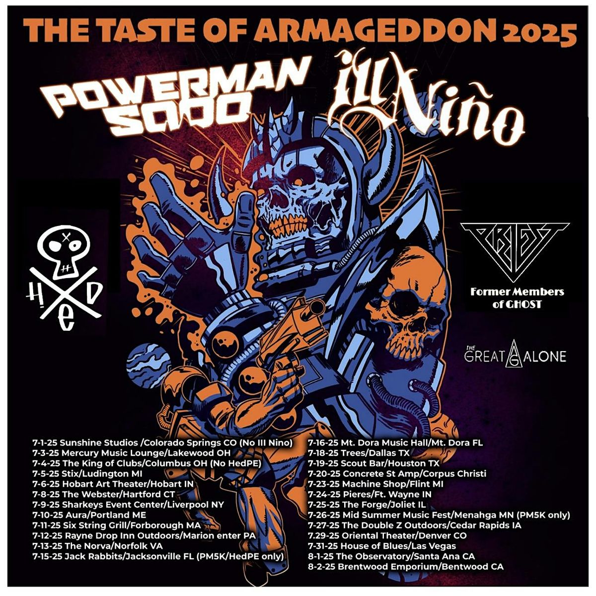 Powerman 5000, 16 July | Event in Mount Dora | AllEvents