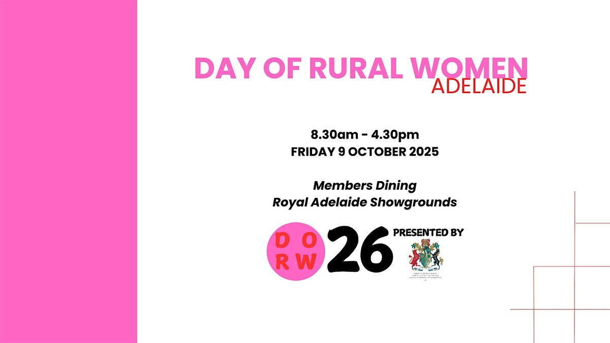 2026  International Day of Rural Women (Royal Adelaide Showgrounds), 9 October | Event in Wayville | AllEvents