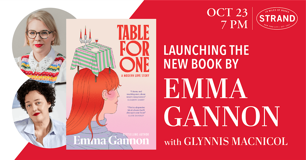 Emma Gannon + Glynnis MacNicol: Table for One, 23 October | Event in New York | AllEvents