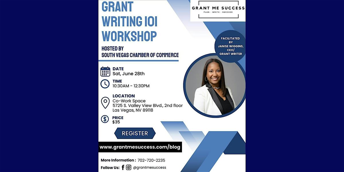 Grant Writing 101 Workshop Hosted By The South Vegas Chamber of Commerce, 28 June | Event in Las Vegas | AllEvents