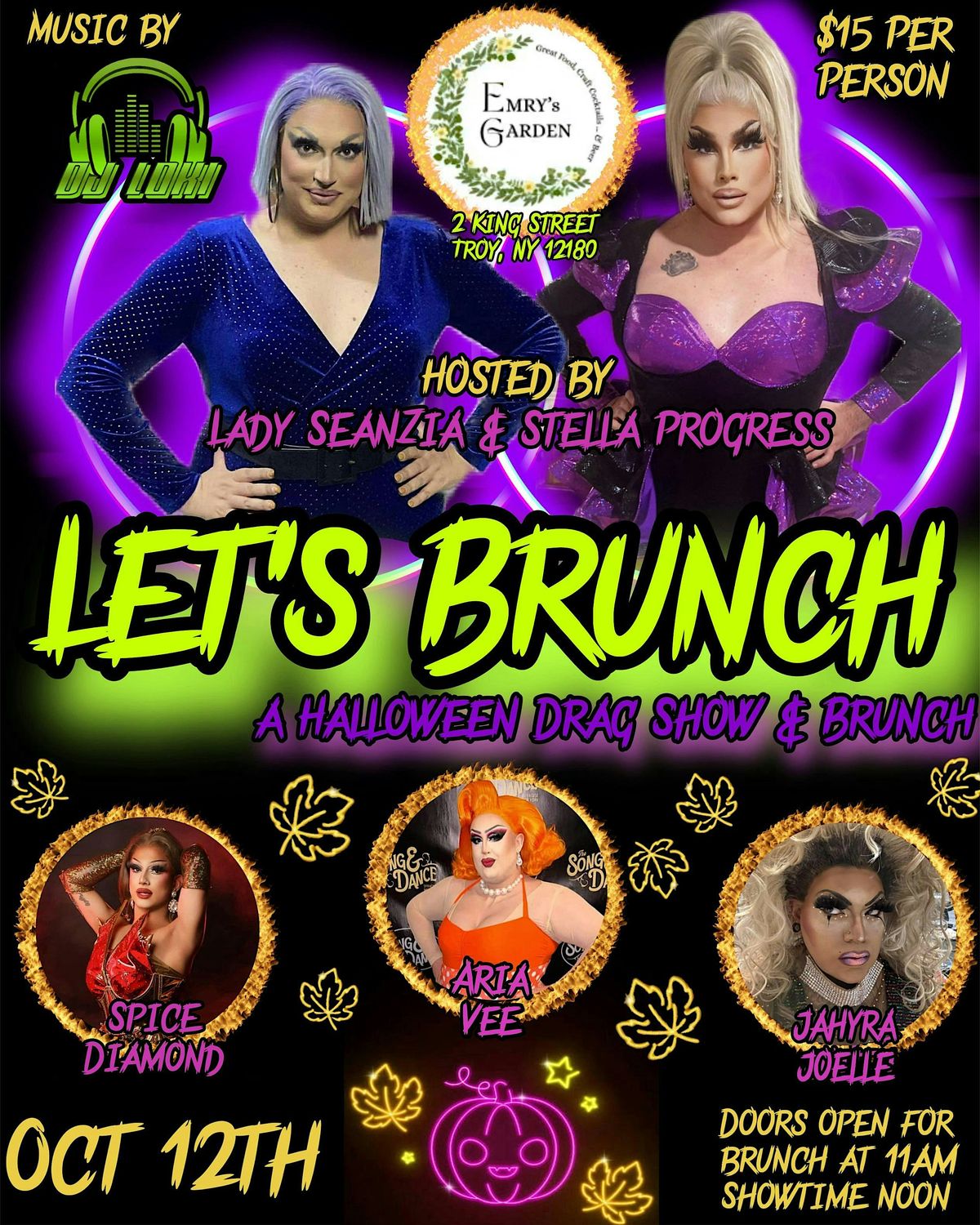 Let’s Brunch: A Halloween Drag Show & Brunch, 12 October | Event in Troy | AllEvents