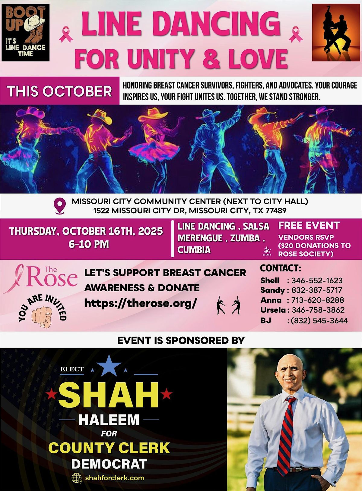 Line Dancing For Unity and Love, 16 October | Event in Missouri City | AllEvents