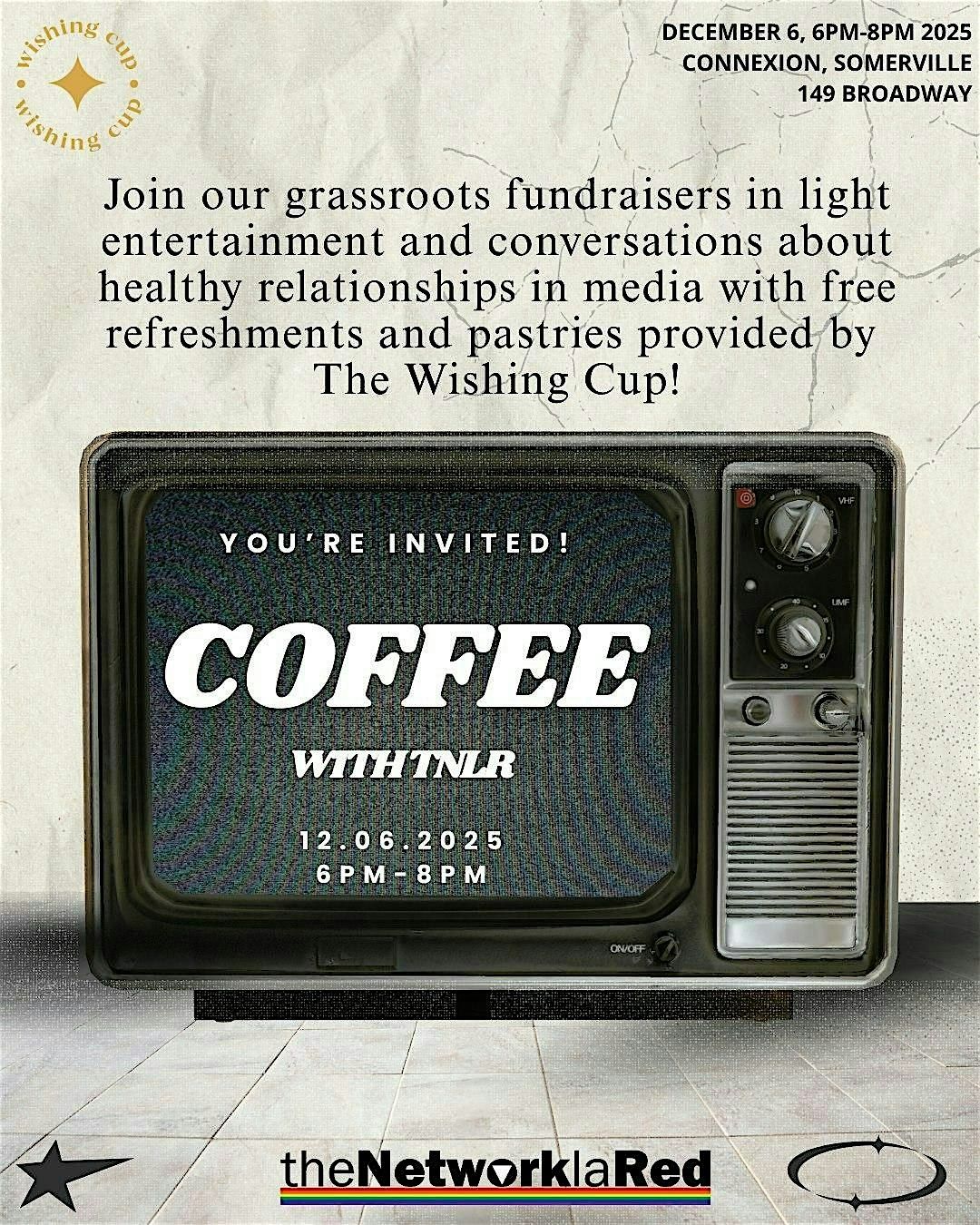Coffee with TNLR, 6 December | Event in Somerville | AllEvents