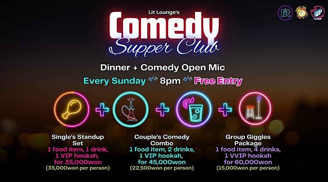 Lit's Comedy Supper Club: Dinner & A Show | Event in Yongsan District | AllEvents