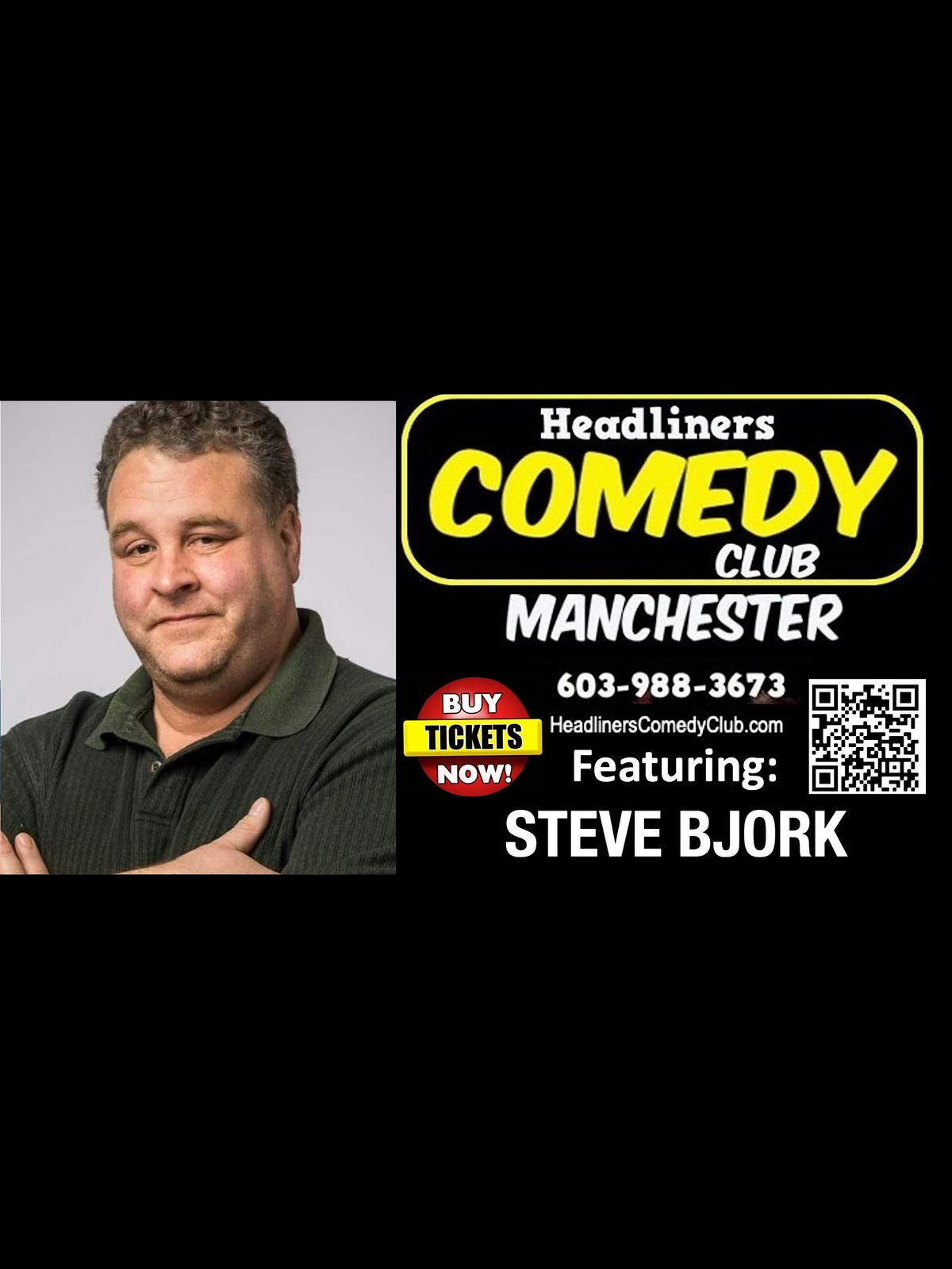 Comedian STEVE BJORK  in Manchester NH, 11 October | Event in Manchester | AllEvents