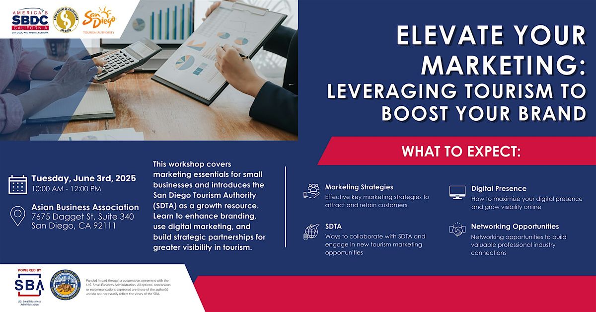 Elevate Your Marketing: Leveraging Tourism to Boost Your Brand, 3 June | Event in San Diego | AllEvents