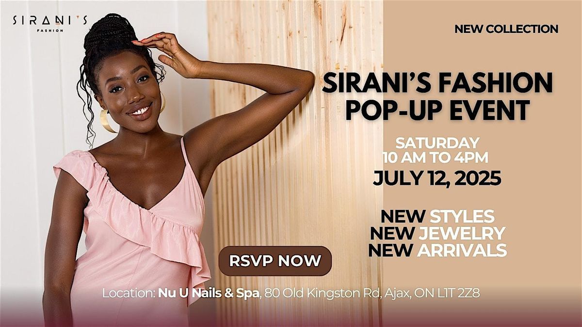 Sirani's Fashion Pop-Up Event, 12 July | Event in Ajax | AllEvents