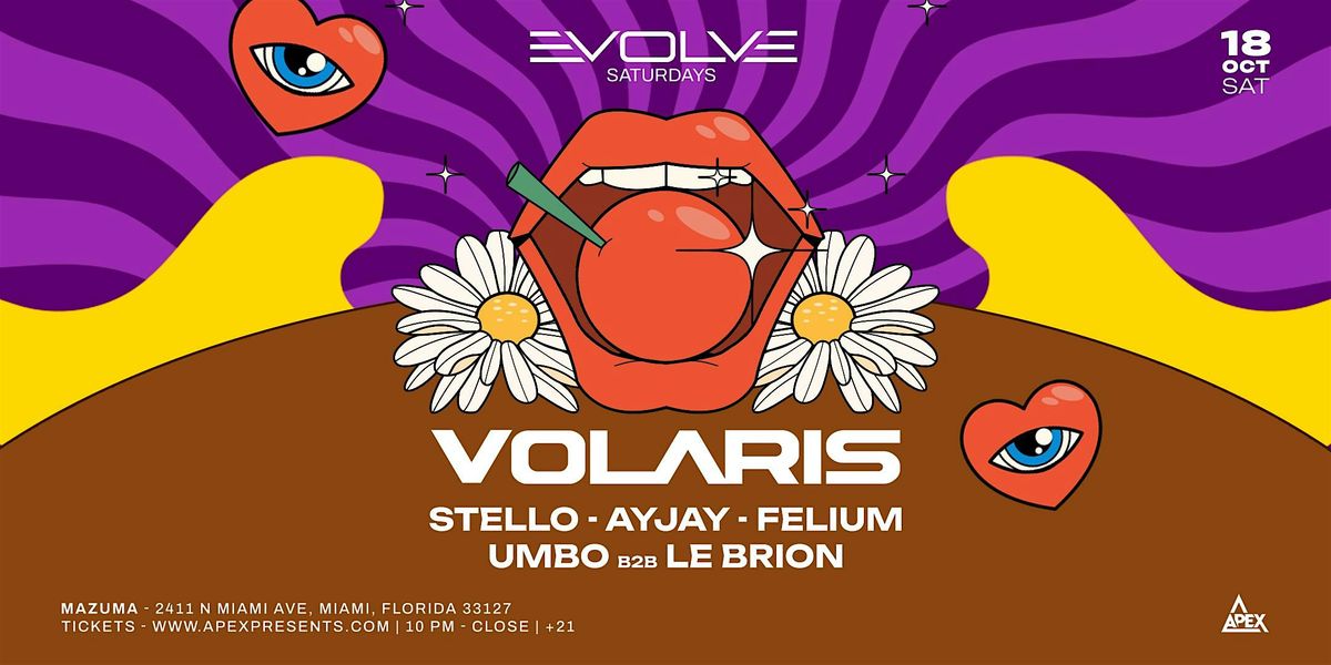 Evolve Saturdays Presents VOLARIS, 18 October | Event in Miami | AllEvents