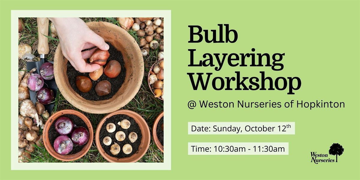 Bulb Layering Workshop, 12 October | Event in Hopkinton | AllEvents
