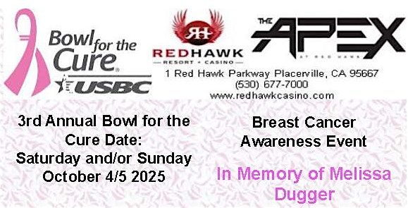 Bowl for the Cure@Apex, 4 October | Event in Placerville | AllEvents