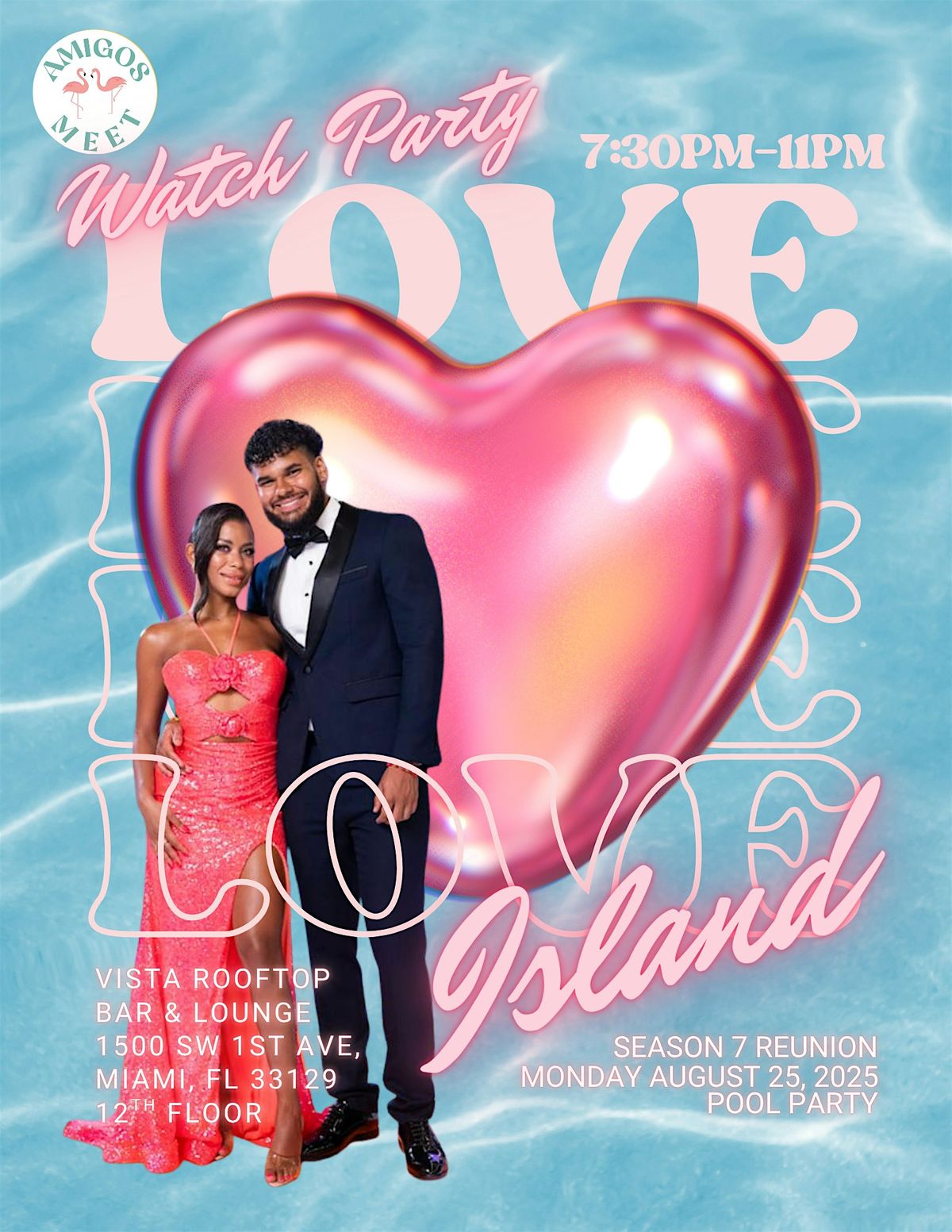Love Island Reunion – Rooftop Pool & Watch Party, 25 August | Event in Miami | AllEvents