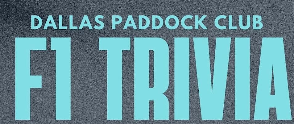 F1 TRIVIA NIGHT WITH DALLAS PADDOCK CLUB, 15 October | Event in Dallas | AllEvents